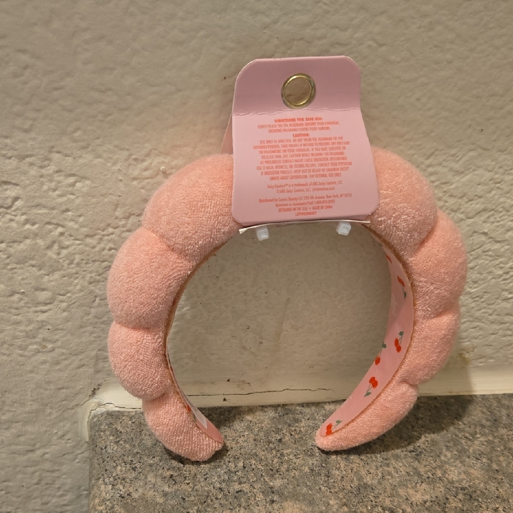 Juicy Couture Pink Puffy Headband New - Picture 3 of 3